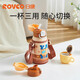 日康三合一學(xué)生水杯兒童水杯保溫杯嬰兒學(xué)飲杯吸管杯幼兒園水壺 黃色保溫杯 550ml