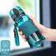 UZSPACE優(yōu)之運動(dòng)水杯男女大容量食品級tritan壺學(xué)生夏季便攜高顏值搖搖杯 松石青400ml