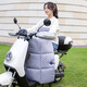 馨顏電動(dòng)車擋風(fēng)被秋冬分體雙面防水加厚加絨防寒防風(fēng)雪電瓶車防風(fēng)罩 58紫色雙面防水+牛角扣