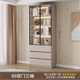蘇弘實(shí)木書(shū)柜一體靠墻玻璃門(mén)落地防塵書(shū)柜子輕奢全封閉擺件手辦收納柜 【實(shí)木】三抽60
