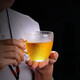 宣室堂 小號玻璃茶杯帶把小杯子功夫茶玻璃杯防燙家用品茶杯 指環(huán)杯150毫升（單只）