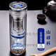 翼荏鋼化玻璃杯 耐摔保溫高山流水玻璃杯雙層隔熱加厚透明水晶杯茶杯 透明峰/透明蓋/炫彩/云開(kāi)見(jiàn)日 0ml 0只 320ML