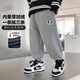 左西男童加絨褲子2023冬季兒童中大童運(yùn)動(dòng)百搭長(zhǎng)褲 灰色 110 