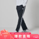 阿迪达斯 （adidas）运动裤子男春季宽松透气弹力直筒裤运动休闲裤 黑白直筒裤 XL 