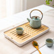 摩登主婦 日式茶盤(pán)家用茶具盤(pán)托儲水式功夫茶具茶托盤(pán)蓄水式茶臺 正方形茶盤(pán)（白底）
