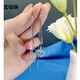 寶鉑琳新款s925銀韓版心形流蘇耳環(huán)女長(cháng)款氣質(zhì)藍色耳飾耳線(xiàn)327EX