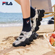 FILA 斐樂官方女鞋F(xiàn)RAGOLA摩登涼鞋夏季新款時尚休閑草莓涼鞋子 燧石灰/冰灰-EI 37.5