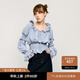 moussy&sly新品甜美淑女風(fēng)喇叭袖蕾絲花邊襯衫女038HAZ30-0281 淺紫色101 均碼 00020/F