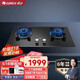 格力燃?xì)庠钐烊粴?.5KW大火力家用臺(tái)式嵌入式雙灶A(yù)I自感溫控一級(jí)能效防爆鋼化玻璃天然氣JZT-QS50B黑色