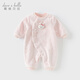 戴維貝拉（DAVE＆BELLA）冬季新款珊瑚絨寶寶連體衣新生兒衣服小童爬服嬰兒睡衣哈衣 粉色【現(xiàn)貨】 80cm （建議身高73-80cm）