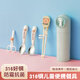 沃德百惠（WORTHBUY）316不銹鋼抗菌兒童餐具收納盒可愛(ài)勺筷叉套裝寶寶學(xué)訓練筷四件套 圓窗藍+勺+面叉+筷+剪刀4頭
