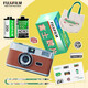 富士（FUJIFILM）一次性膠片膠卷相機(jī) QuickSnap1986 果凍相機(jī)氧氣相機(jī) 蛋仔派對聯(lián)名送女友送閨蜜生日紀(jì)念日禮物 棕色拾光之旅雙膠禮盒【含相機(jī)+2個膠卷+包+肩帶】
