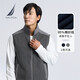 諾帝卡（NAUTICA）【商場(chǎng)同款】男裝春夏款棉紡拼接親膚針織馬甲背心男SO3301 深花灰0MR M