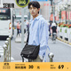 森馬（Semir）斜挎包男潮流戶(hù)外工裝風(fēng)背包學(xué)生大容量帆布包情侶休閑郵差包 黑色調00399 均碼