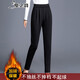 魔之韻顯瘦通勤休閑西裝褲子女春夏秋季薄款高腰哈倫煙管褲加絨冬3383 3381長(zhǎng)褲黑色加厚冬款 加絨 M 【95-110斤左右】