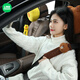 途喜LINE FRIENDS聯(lián)名汽車安全帶護(hù)肩套保護(hù)套柔軟女士車載保險(xiǎn)帶裝飾 BROWN(毛絨一對(duì))