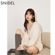 SNIDEL秋冬蝴蝶結鉆扣V領(lǐng)針織毛衣開(kāi)衫外套SWNT245237 象牙白 均碼 （F）