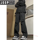 JEEP SPIRIT三防暴雨級(jí)沖鋒休閑褲男款春秋冬季美式機(jī)能工裝褲子戶(hù)外運(yùn)動(dòng)爬山 黑色 【高質(zhì)量】 常規(guī) 3XL 165-180斤