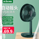 索伯 SOBE 小風(fēng)扇USB可充電風(fēng)扇迷你風(fēng)扇學(xué)生宿舍辦公室自動(dòng)搖頭桌面風(fēng)扇便攜式小型風(fēng)扇伸縮風(fēng)扇 宮廷綠【自動(dòng)搖頭+四檔調(diào)節(jié)+4000毫安】