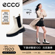 愛(ài)步（ECCO）厚底切爾西靴女 倪妮同款一腳蹬女靴中筒牛皮靴 蹤跡220753 HL 石灰色22075301378 36