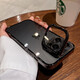雅思戀 護鏡支架透明適用iPhone手機殼新款蘋果手機殼防塵鏡頭保護高級感全包防摔小眾超薄 【深空黑】一體護鏡支架，高透不發(fā)黃 iPhone 16 Pro