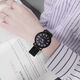 紀博馳公務(wù)員學(xué)生中高考試專(zhuān)用手表 小眾ins簡(jiǎn)約風(fēng)男女情侶潮流機械石英 數字膠帶大號黑帶黑盤(pán) 電池