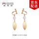 相思樹(shù)金色樹(shù)葉仿珍珠耳環(huán)耳墜氣質(zhì)長(cháng)款耳釘配飾品女無(wú)耳洞耳夾耳飾 耳夾（無(wú)耳洞） 一對價(jià)格
