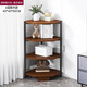 左昊角柜落地墻角置物架客廳拐角收納架三角形多層書(shū)架臥室角落轉角柜 【4層】原野橡木色40*40*80cm