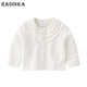 Radinka2025春秋新款嬰兒毛衣空調(diào)衫兒童女寶寶針織外套純棉洋氣女童BLF 短款/白色鏤空小開(kāi)衫-02 【尺碼偏小】 100 CM