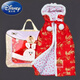 迪士尼（Disney）迪士尼嬰兒抱被披風(fēng)寶寶外出防風(fēng)斗篷幼兒秋冬款加厚外出服男女兒 綢緞龍鳳大紅(棉內里) 105 適合0到4歲寶寶