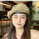 妙奕嘉百搭帽子女貝雷帽畫家帽2024新款春秋時尚洋氣日系可愛顯臉小透氣 金屬標(biāo)編織貝雷帽【駝色】 均碼 【56-58cm】