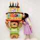 多美憶 生日場(chǎng)景布置氣球兒童男孩女孩生日快樂(lè )裝扮道具蛋糕熊