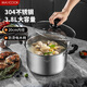 美廚（MAXCOOK）304不銹鋼湯鍋 家用湯煲燉鍋加厚復(fù)合底雙耳鍋 燃?xì)鉅t電磁爐通用 升級(jí)加高款 20cm