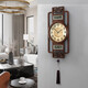 智臻新中式掛鐘客廳鐘飾家裝鐘表創(chuàng  )意家居裝飾時(shí)鐘大氣掛墻掛表石英鐘 豎款金屬表盤(pán)-手動(dòng)對時(shí)機芯