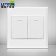 立維騰（LEVITON）開(kāi)關(guān)面板帶熒光指示燈 二開(kāi)單控雙開(kāi)86型暗裝電燈按鈕墻壁 P系列 二開(kāi)單控