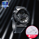 卡西歐（CASIO）G-SHOCK小鋼炮金屬表殼防震防水自動(dòng)LED運(yùn)動(dòng)男士女士手表一對(duì)表 GM-110BB-1APR