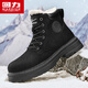 回力男鞋馬丁靴2025秋冬季新款男士登山加絨雪地靴保暖棉鞋子 黑色 43