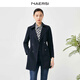 娜爾思（NAERSI）【多元通勤】25秋季女士西裝中長(cháng)款風(fēng)衣減齡外套 暗青紫色 XL
