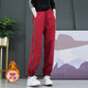 RAJKPOOR2025年新款運動(dòng)褲女春秋休閑女褲寬松顯瘦小個(gè)子束腳褲子紅色衛褲 紅色（加絨） M /27