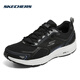 斯凱奇（Skechers）男鞋夏季2025新款輕便網(wǎng)面透氣軟底跑步鞋運動鞋減震時尚休閑鞋 黑色/藍(lán)色-BKBL /建議拍大半碼 42