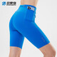 引擎鳥輕壓縮運動五分褲女馬拉松跑步訓(xùn)練短褲瑜伽健身高腰速干緊身褲 科技藍(lán) M
