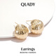 Qlady法式金屬耳環(huán)女氣質(zhì)高級(jí)感銀針耳釘女金色輕奢耳飾生日禮物送女友