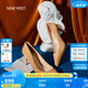 NINE WEST【王麗坤同款】玖熙尖頭高跟鞋女新款中跟不累腳氣質(zhì)時(shí)尚淺口單鞋 羊反絨-超凡粉5.5CM 37