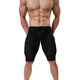 無(wú)畏船長(cháng) 男士彈力運動(dòng)健身塑身美體中褲五分褲夏季健身跑步打底褲 透氣男單車(chē)褲跑步男士五分中褲褲頭 黑色 XL (腰圍2.7-2.9尺)