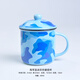 陌上纖虹復古懷舊仿搪瓷杯辦公室會(huì )議泡茶杯情侶水杯茶缸牙缸經(jīng)典陶瓷水杯 海軍藍水杯+蓋子