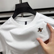 YTYO高檔官方品牌短袖t恤男士夏季新款刺繡高端圓領(lǐng)半袖寬松上衣服 白色-小蜜蜂T恤 XL (建議125-140斤)