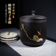 原食生活 建水紫陶茶葉罐密封儲(chǔ)茶罐大號(hào)陶瓷茶倉(cāng)裝7餅1000克普洱茶餅醒茶 蓮蓬茶葉罐 7餅