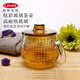 利快 日本茶壺泡茶壺花茶壺耐熱弦彩玻璃壺UNIMUG系列350Ml 黃色350ml
