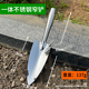 京一不銹鋼小鏟子一體花鏟園藝挖土工具家用種花種菜鐵鏟多肉鐵鍬趕海 一體不銹鋼尖鏟