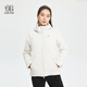 KOLON SPORT/可隆加熱棉服 劉詩詩同款 女子戈爾防風可調(diào)節(jié)控溫外套夾克 LKPJ4SN118-CR 米白 S (160)